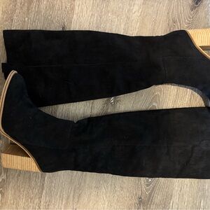 Mi.iM Black Suede Over the Knee Boots